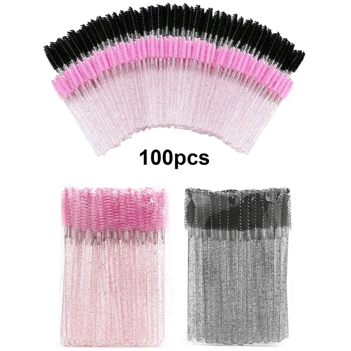 100pcs For Eyelash Extension Makeup Disposable Eyelash Brushes Spoolies Micro Lash Mascara Wands Combs Wholesale dylinoshop