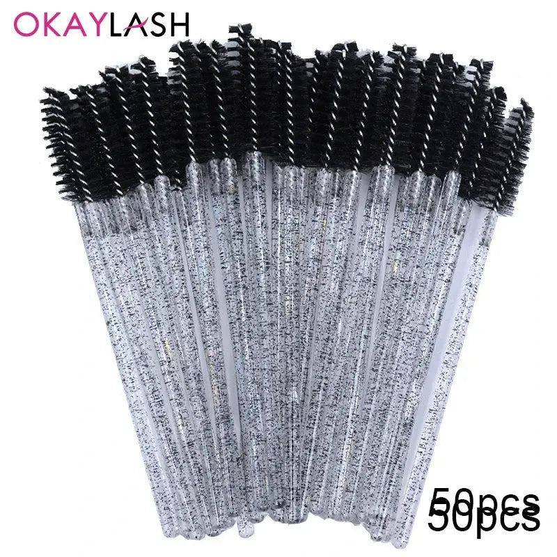 100pcs For Eyelash Extension Makeup Disposable Eyelash Brushes Spoolies Micro Lash Mascara Wands Combs Wholesale dylinoshop