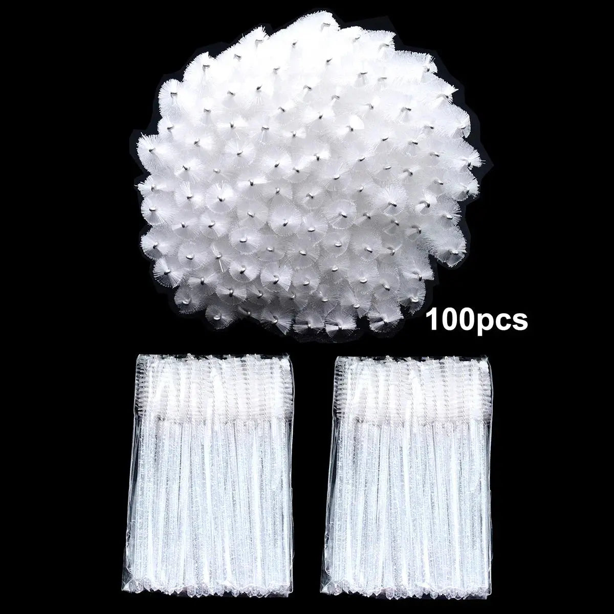 100pcs For Eyelash Extension Makeup Disposable Eyelash Brushes Spoolies Micro Lash Mascara Wands Combs Wholesale dylinoshop