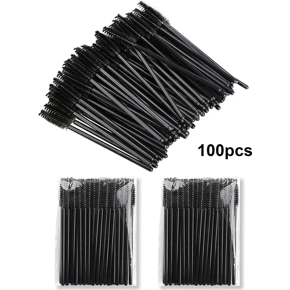 100pcs For Eyelash Extension Makeup Disposable Eyelash Brushes Spoolies Micro Lash Mascara Wands Combs Wholesale dylinoshop