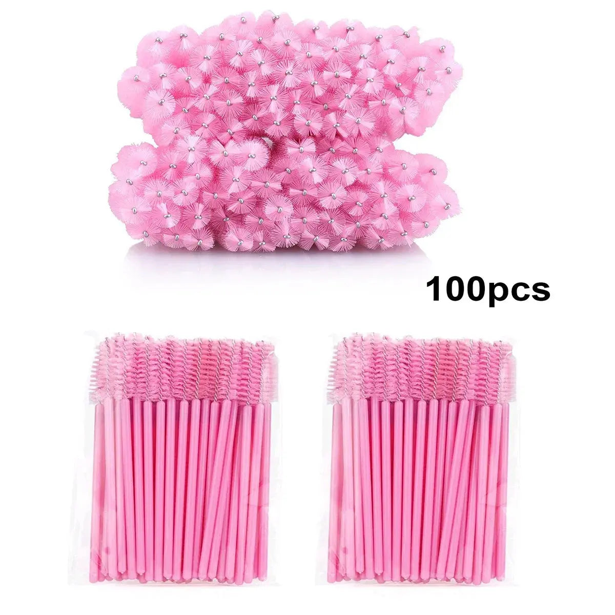 100pcs For Eyelash Extension Makeup Disposable Eyelash Brushes Spoolies Micro Lash Mascara Wands Combs Wholesale dylinoshop