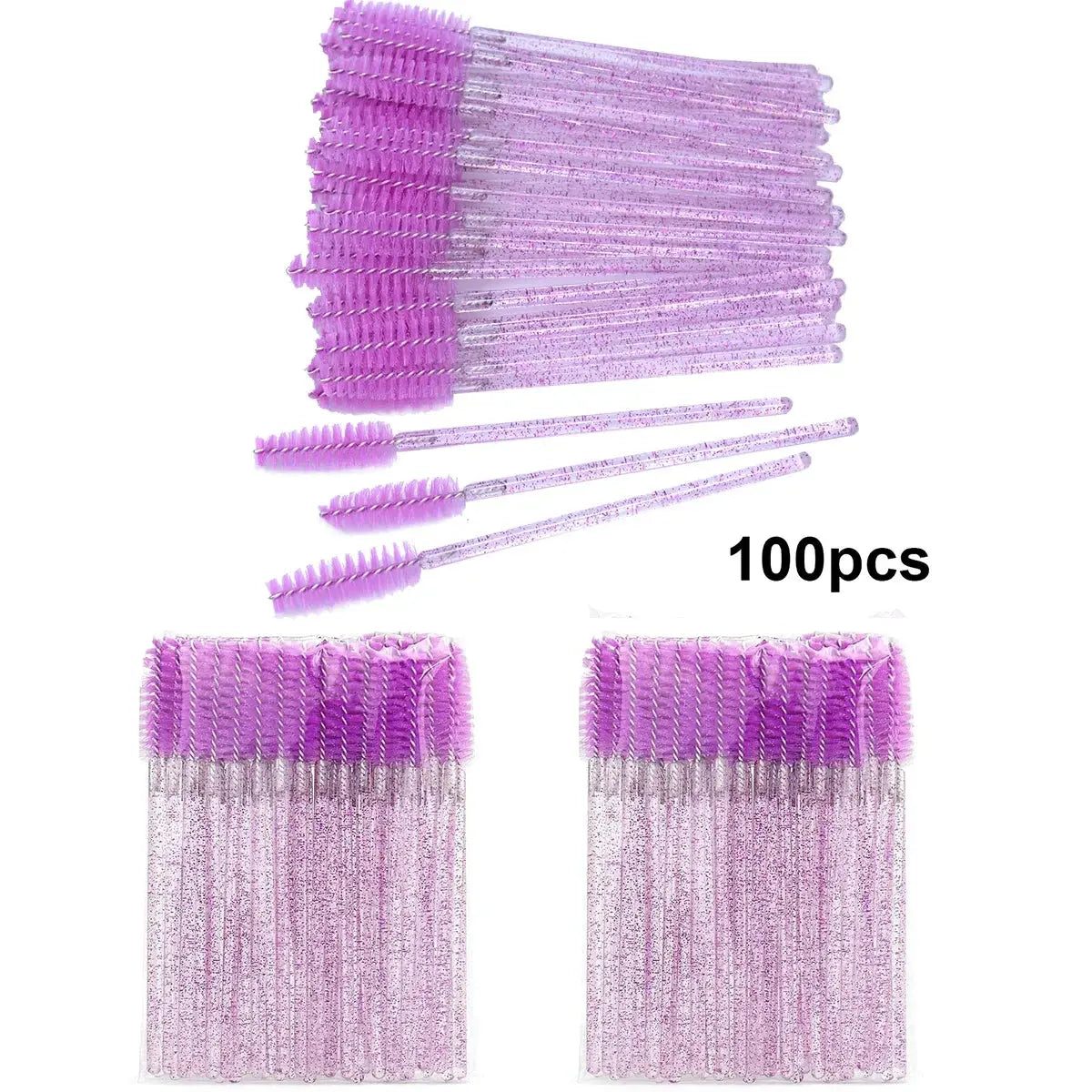 100pcs For Eyelash Extension Makeup Disposable Eyelash Brushes Spoolies Micro Lash Mascara Wands Combs Wholesale dylinoshop