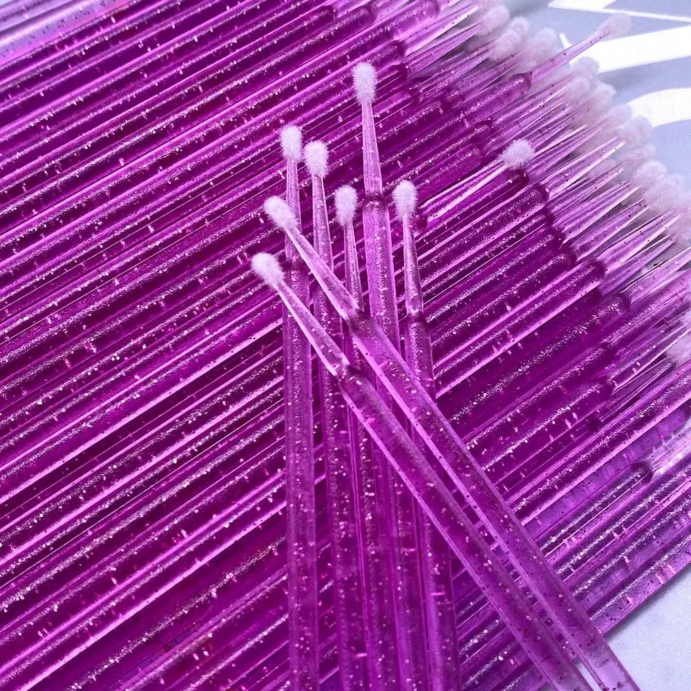 100pcs Micro Brush Crystal Lash Removing Swab Microbrush Mascara Wands Applicator Eyelash Extension Makeup Brushes Tools dylinoshop