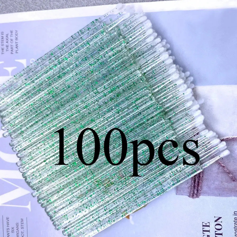 100pcs Micro Brush Crystal Lash Removing Swab Microbrush Mascara Wands Applicator Eyelash Extension Makeup Brushes Tools dylinoshop