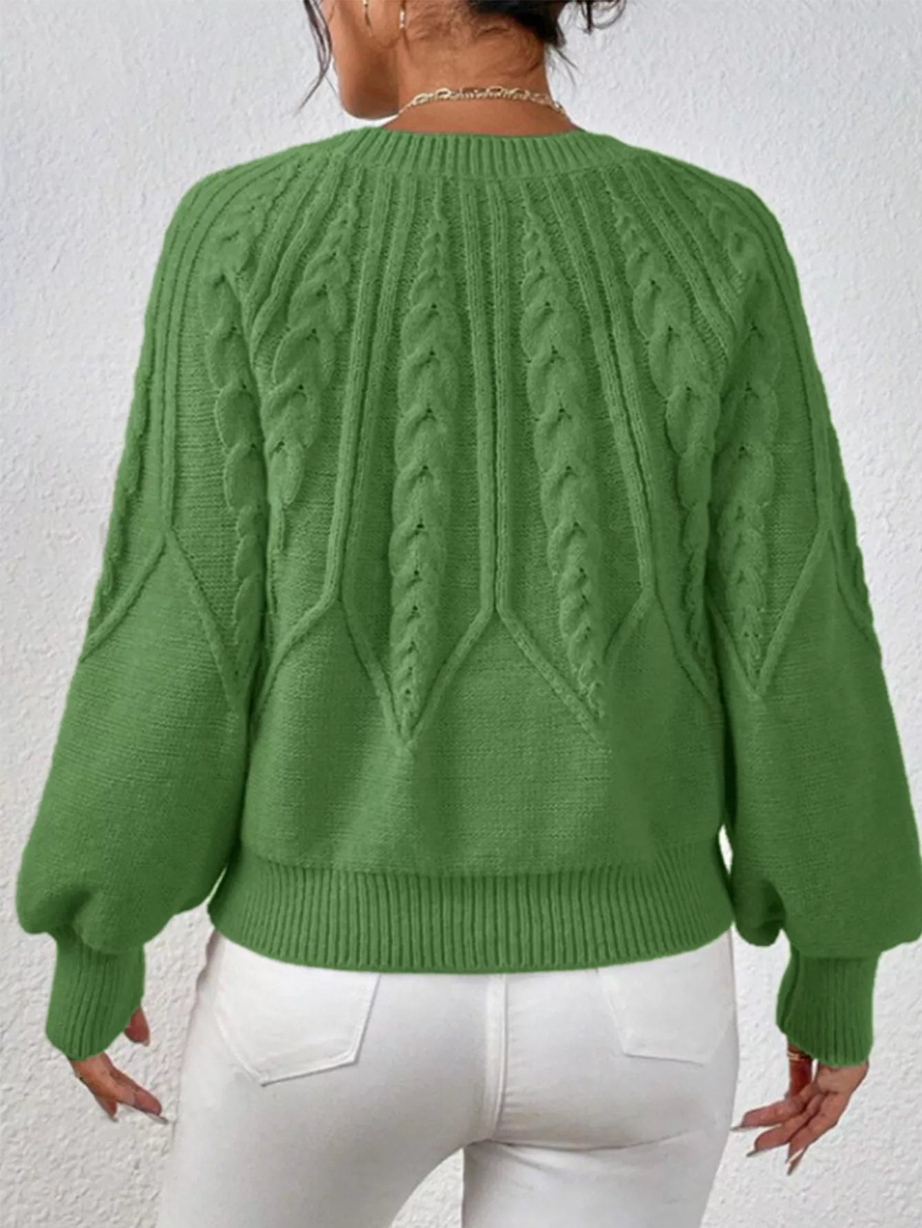 Cable Knit Long Sleeve Sweater 