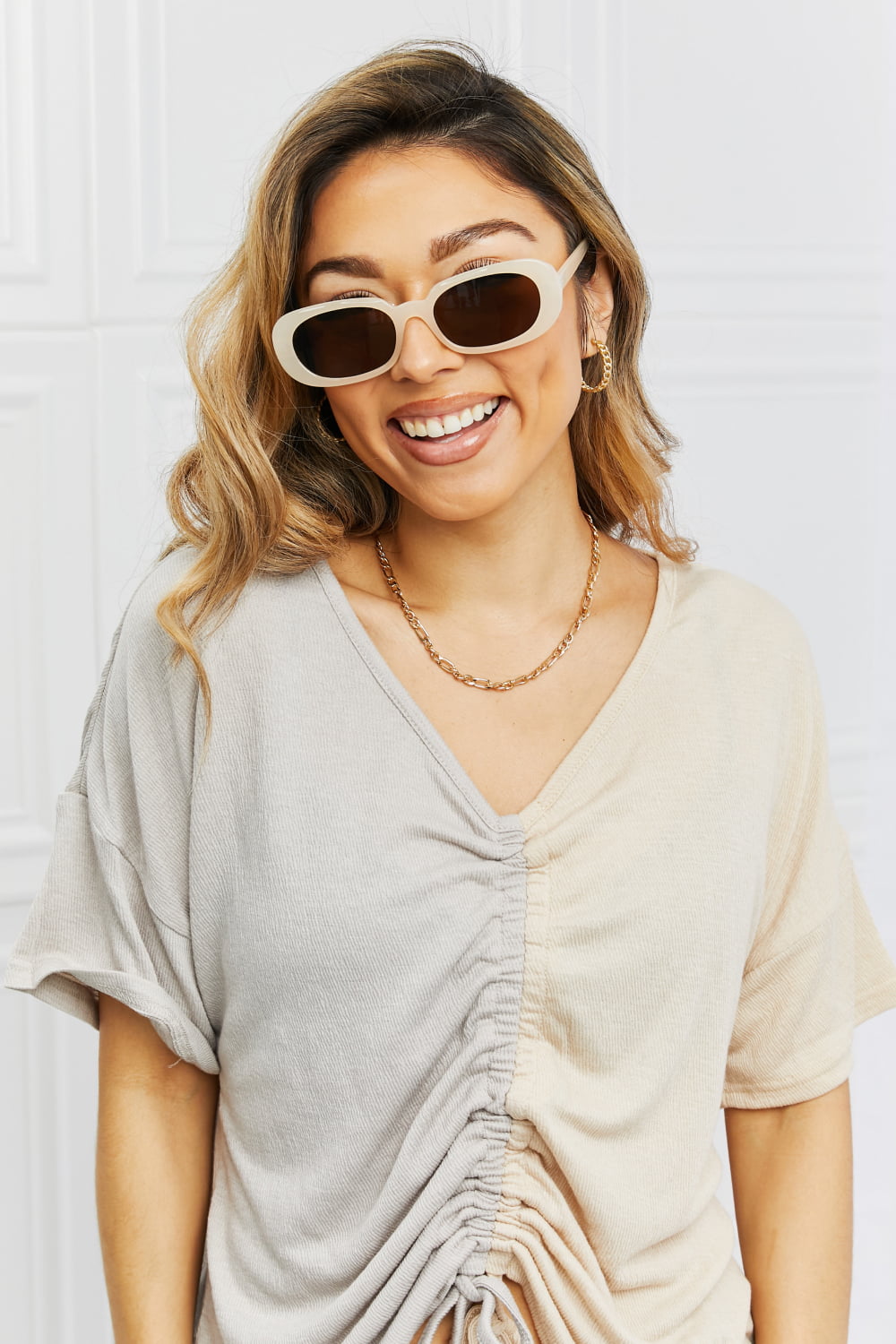 Oval Full Rim Sunglasses 