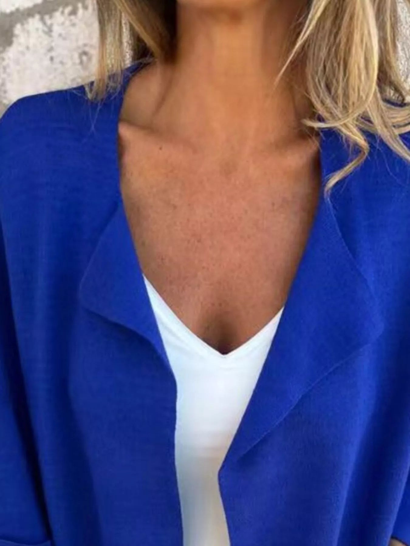 Full Size Open Front 3/4 Sleeve Casual Cardigan Plus Size 