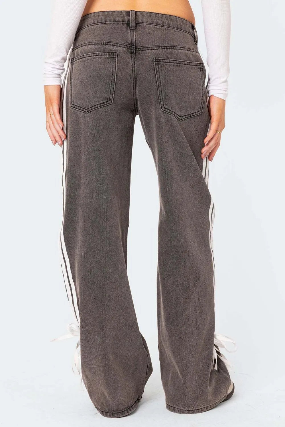 Side Striped Loose Fit Jeans 