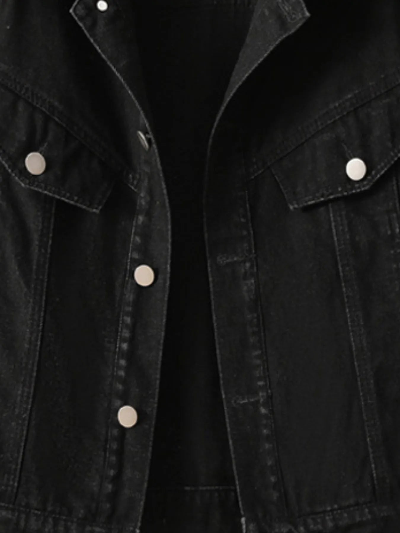 Button Up Long Sleeve Denim Jacket 