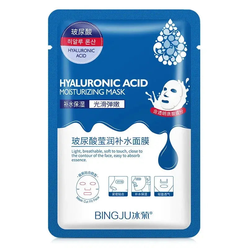 Hyaluronic Acid Hydrating Facial Sheet Masks, 10-Pack