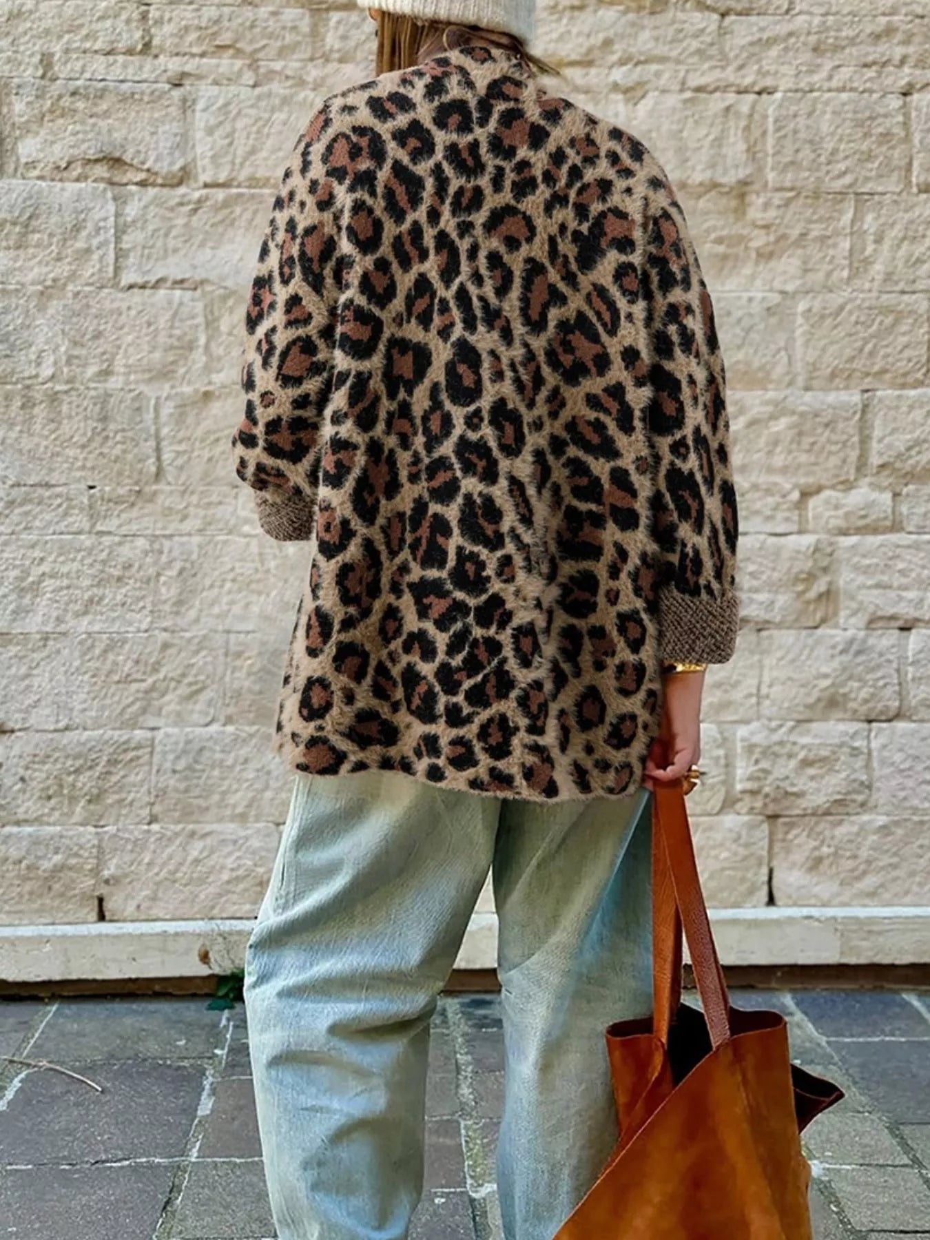 Leopard Open Casual Cardigan 