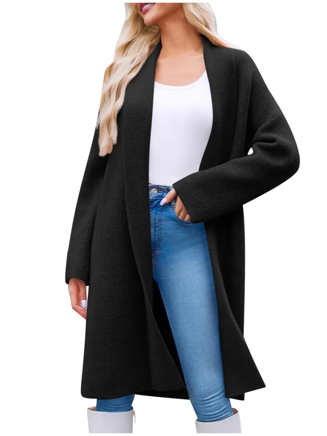 Open Front Longline Coat 