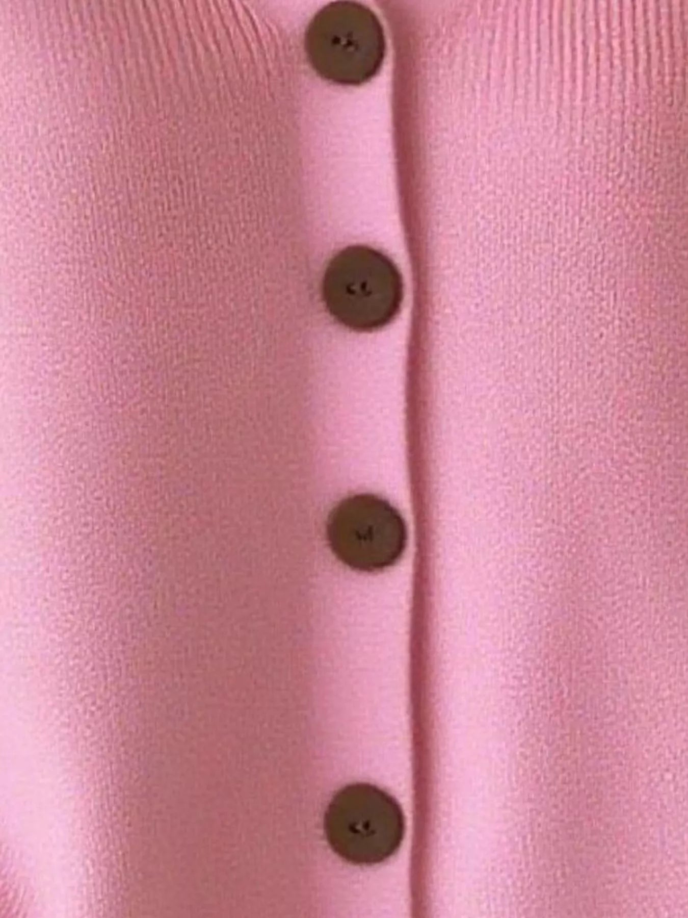 Full Size Button-Front V-Neck Cardigan Plus Size 