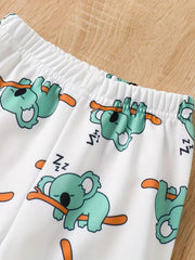 Children's Koala Graphic Hoodie & Pants Set 
