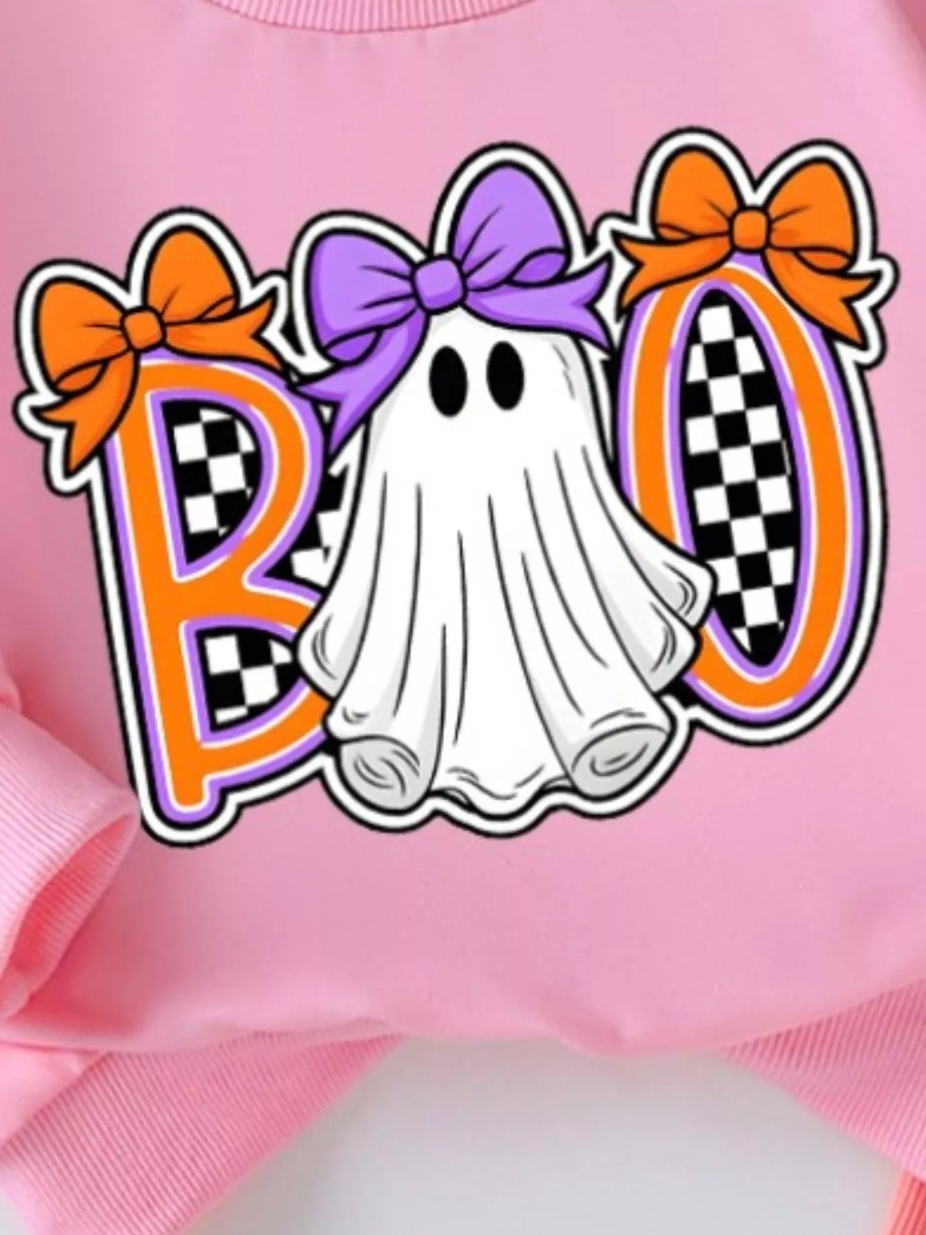 Children's Halloween Graphic Sweatshirt and Flare Pants Set 