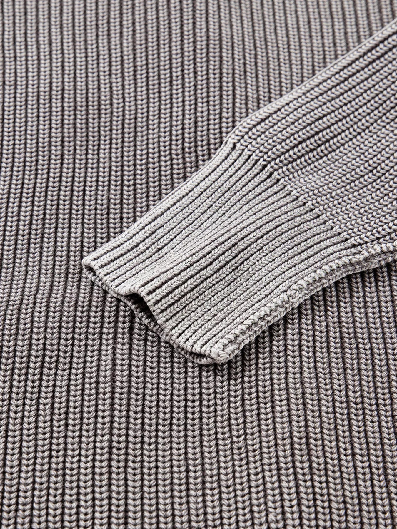 Mineral Wash Exposed Seam Patchwork Knit Open Sweater Cardigan 