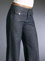 Full Size High-Waisted Wide-Leg Wash Jeans Plus Size 