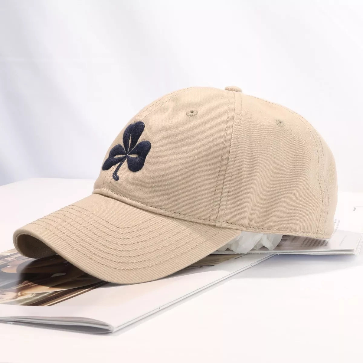 Clover Embroidered Baseball Cap 