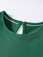 Children's Fox Round Neck Casual Dress 