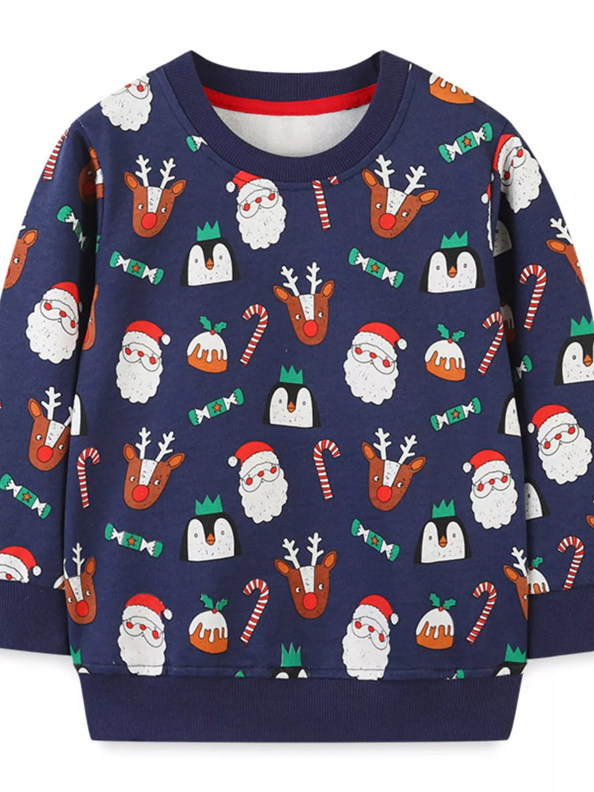 Children's Christmas Print Crew Neck Sweatshirt 