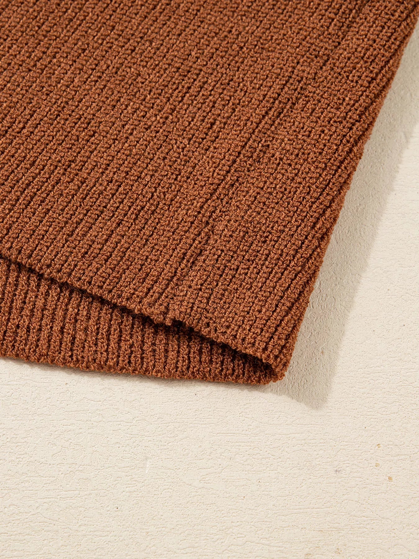 Contrast Knit V Neckline Cardigan 