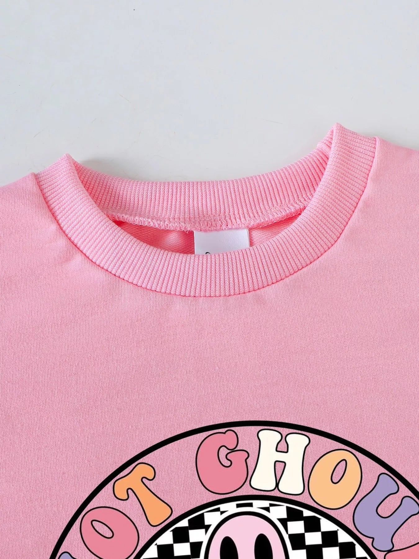 Children's Halloween Graphic Sweatshirt and Flare Pants Set 