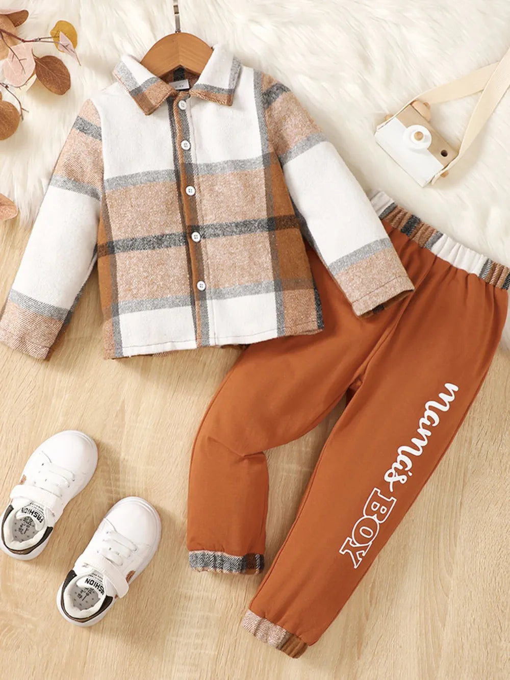 Color Block Button Up Top and Pants Set 