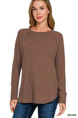 Zenana Baby Waffle Long Sleeve Top 