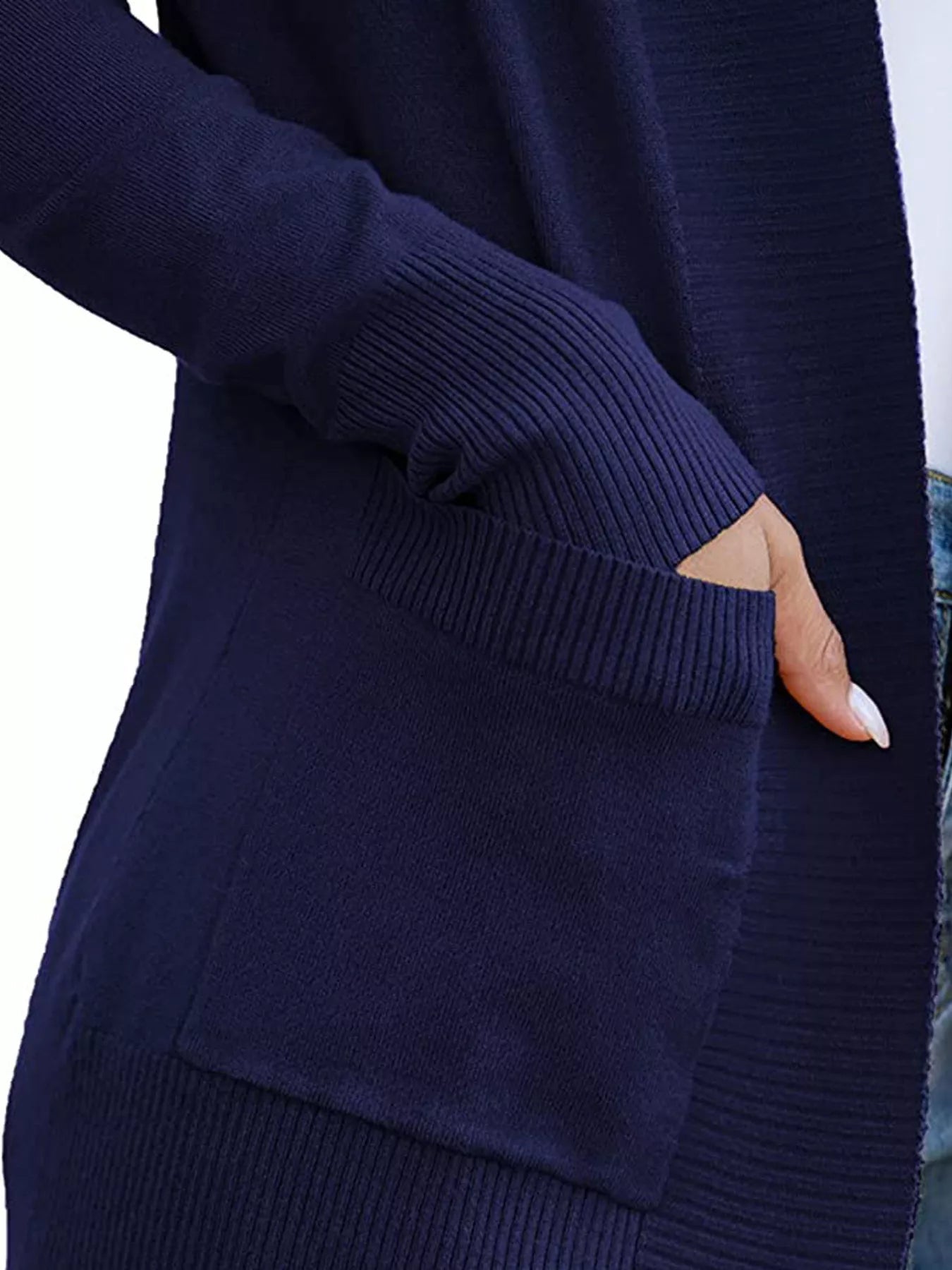 Open Front Knit Cardigan 