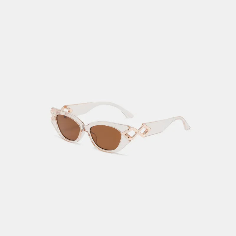 Polycarbonate Frame Cat-Eye Sunglasses 