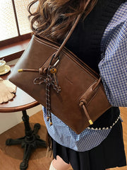 Vintage Style Leather Shoulder Bag 