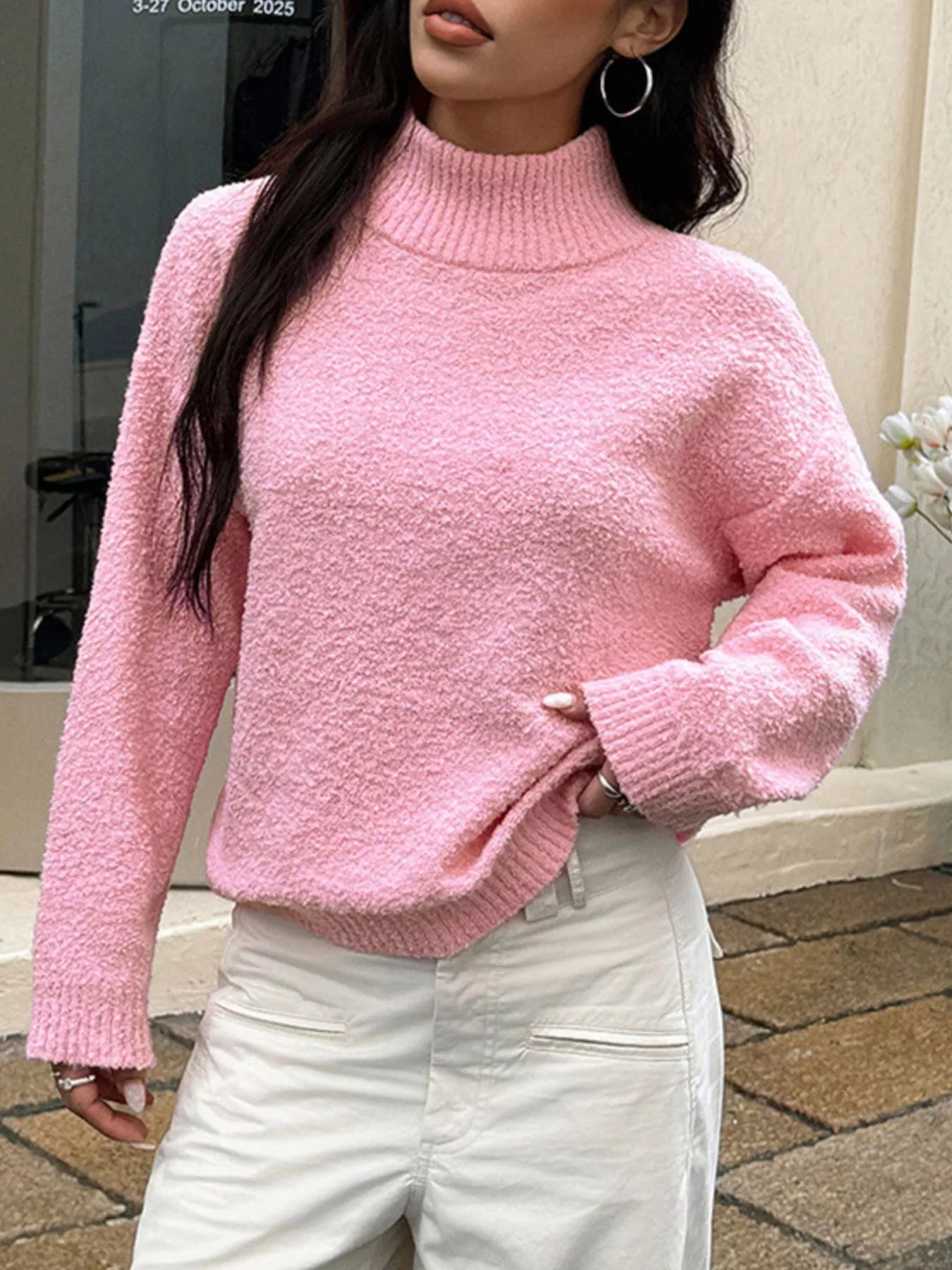 Turtleneck Long Sleeve Sweater 