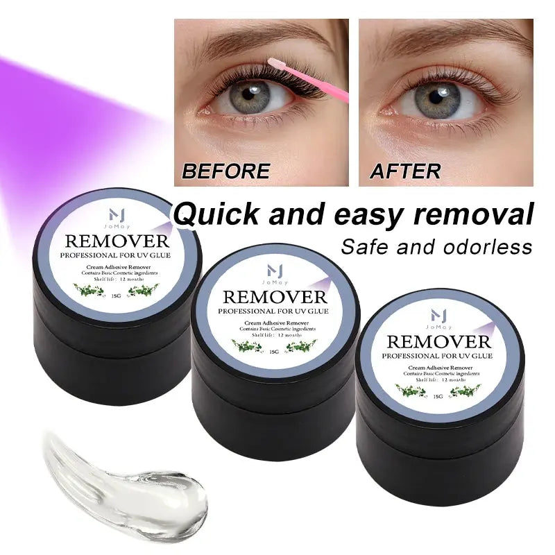 15g Eyelash Glue Lash Extensions UV Glue Remover Cream Professional Makeup Tools Lash Glue Remover Cream UV Eyelash Extension dylinoshop