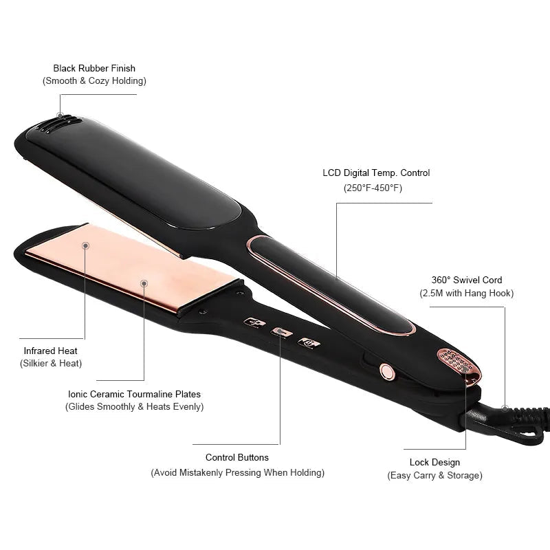 Achieve Salon-Smooth Hair with SmoothStyle™ LCD Infrared Hair Straightener 