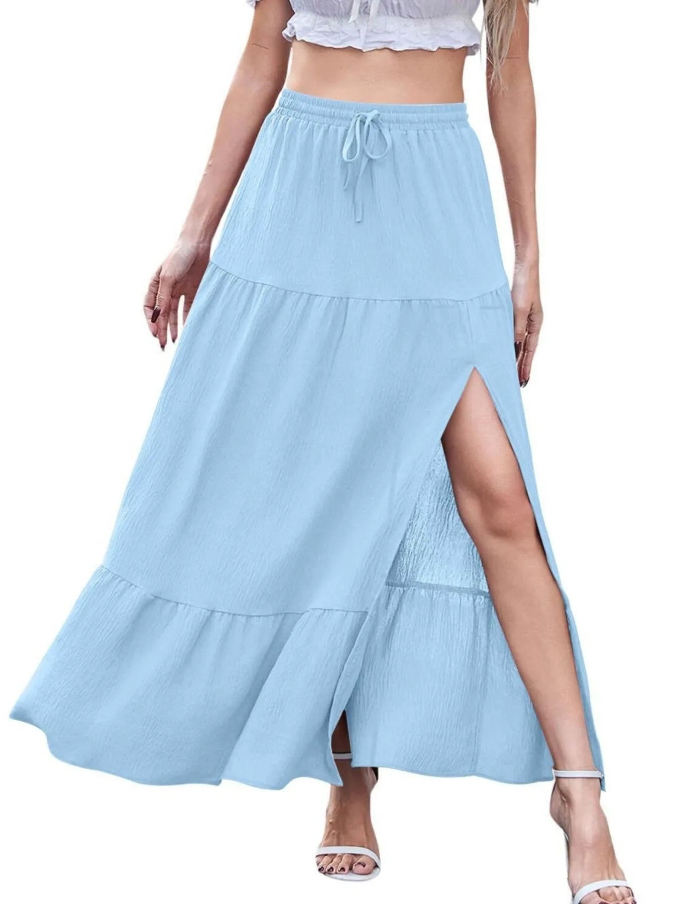 Full Size Slit Maxi Skirt Plus Size 