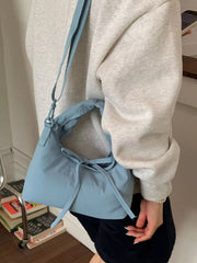 Casual Lightweight Solid Color Crossbody Bag 