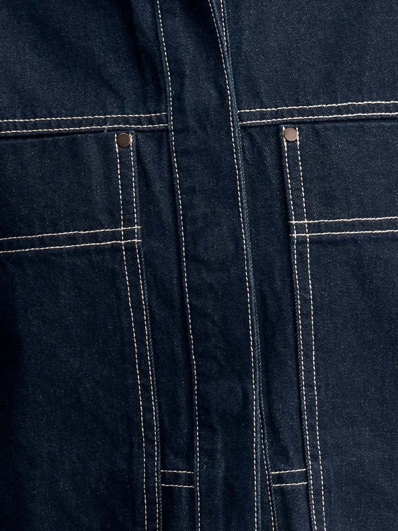 Cropped Short Sleeve Contrast Stitch Denim Top 