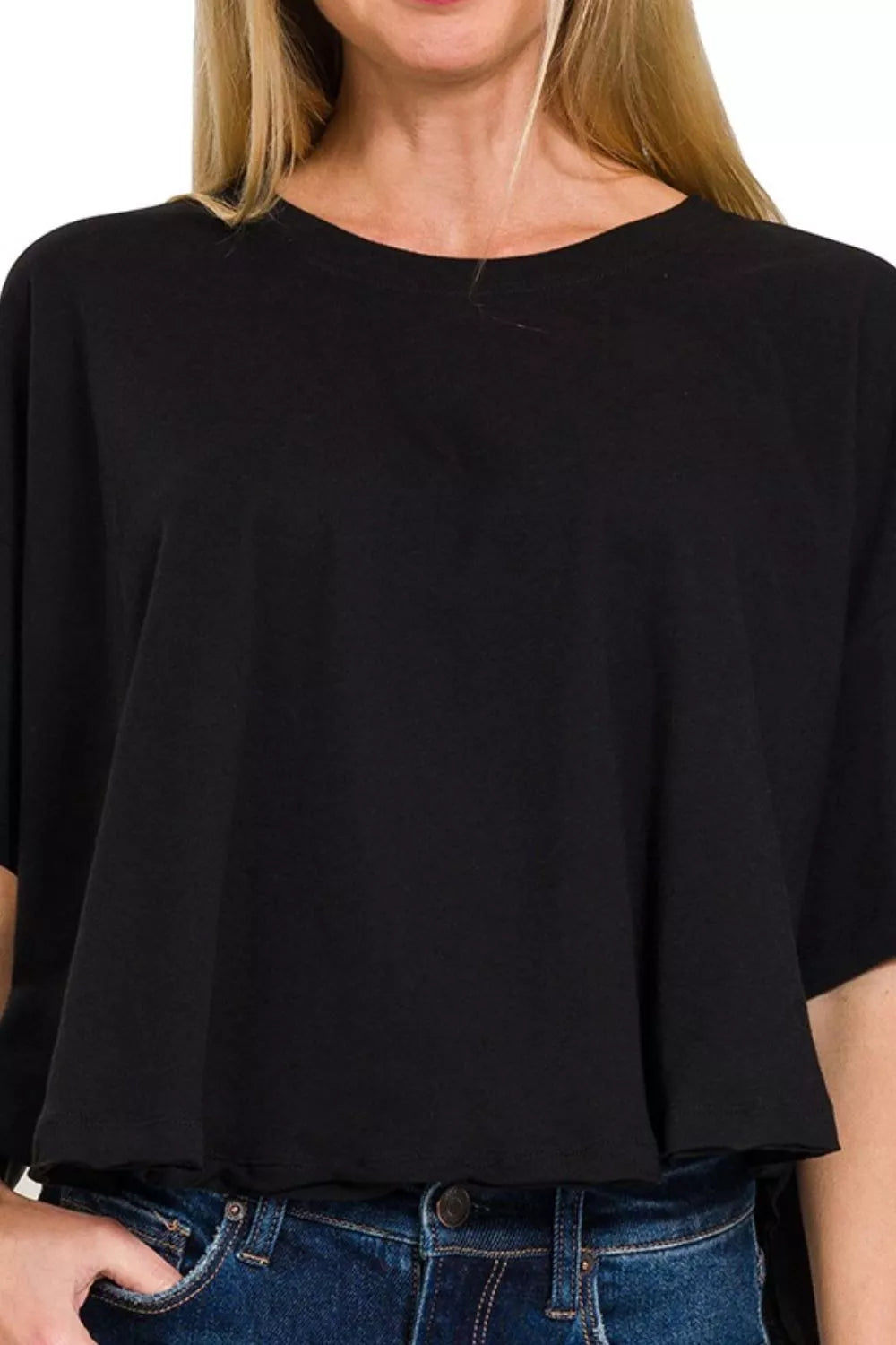 Zenana Cotton Round Neck Short Sleeve T-Shirt 