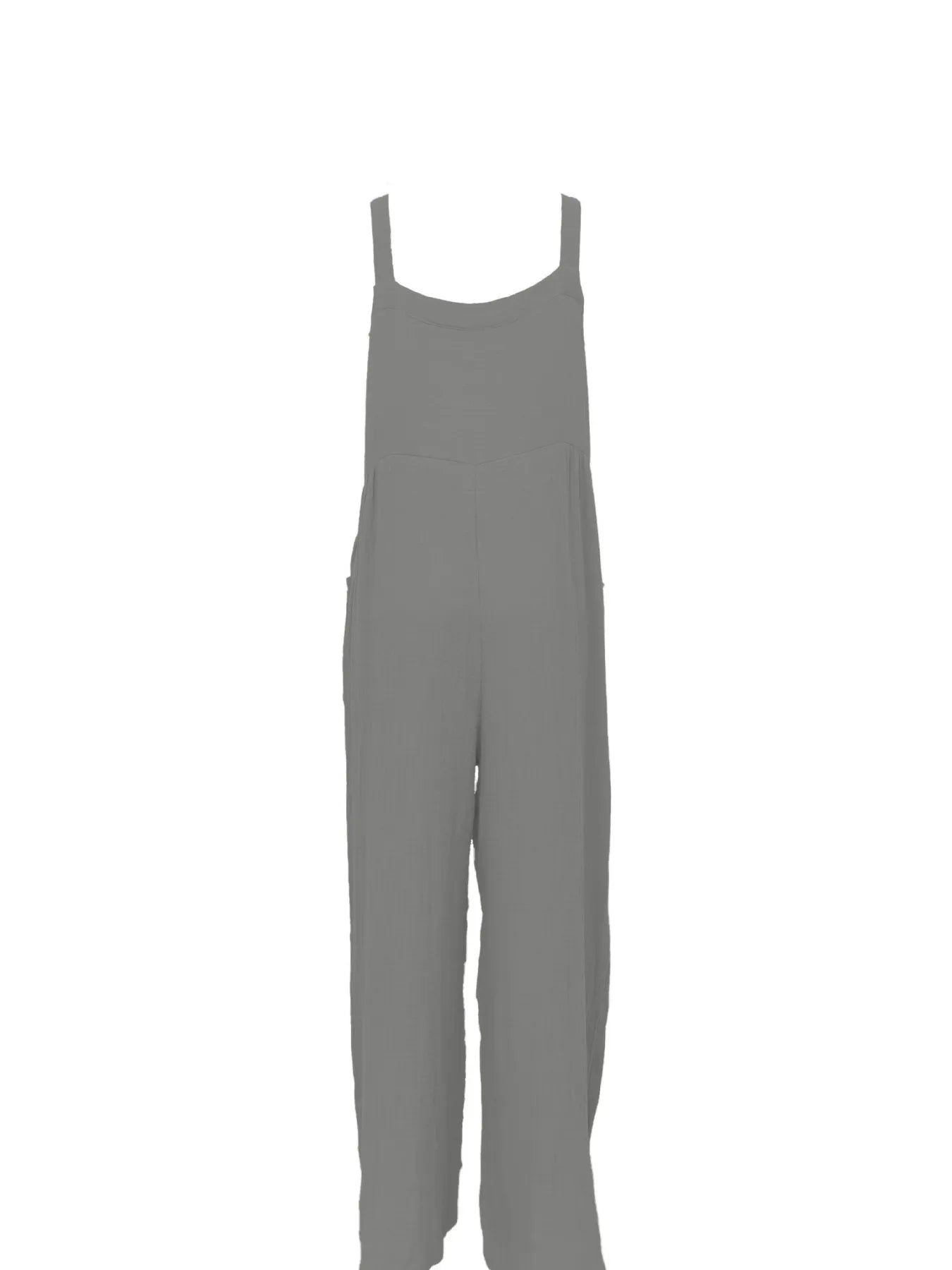Full Size Casual Wide Leg Textured Overalls Plus Size 