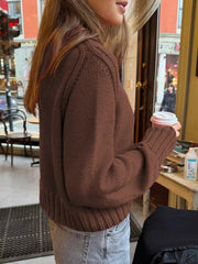 Ribbed Round Neck Sweater 