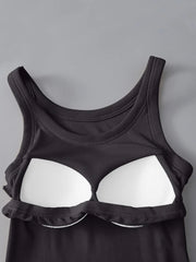 Round Neck Tank with Bra 