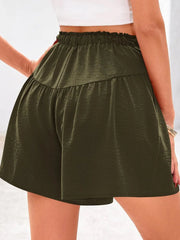 Full Size Casual Drawstring High Waist Relaxed Shorts Plus Size 