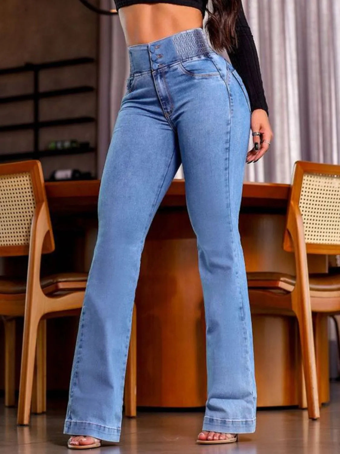 High Rise Bootcut Jeans 