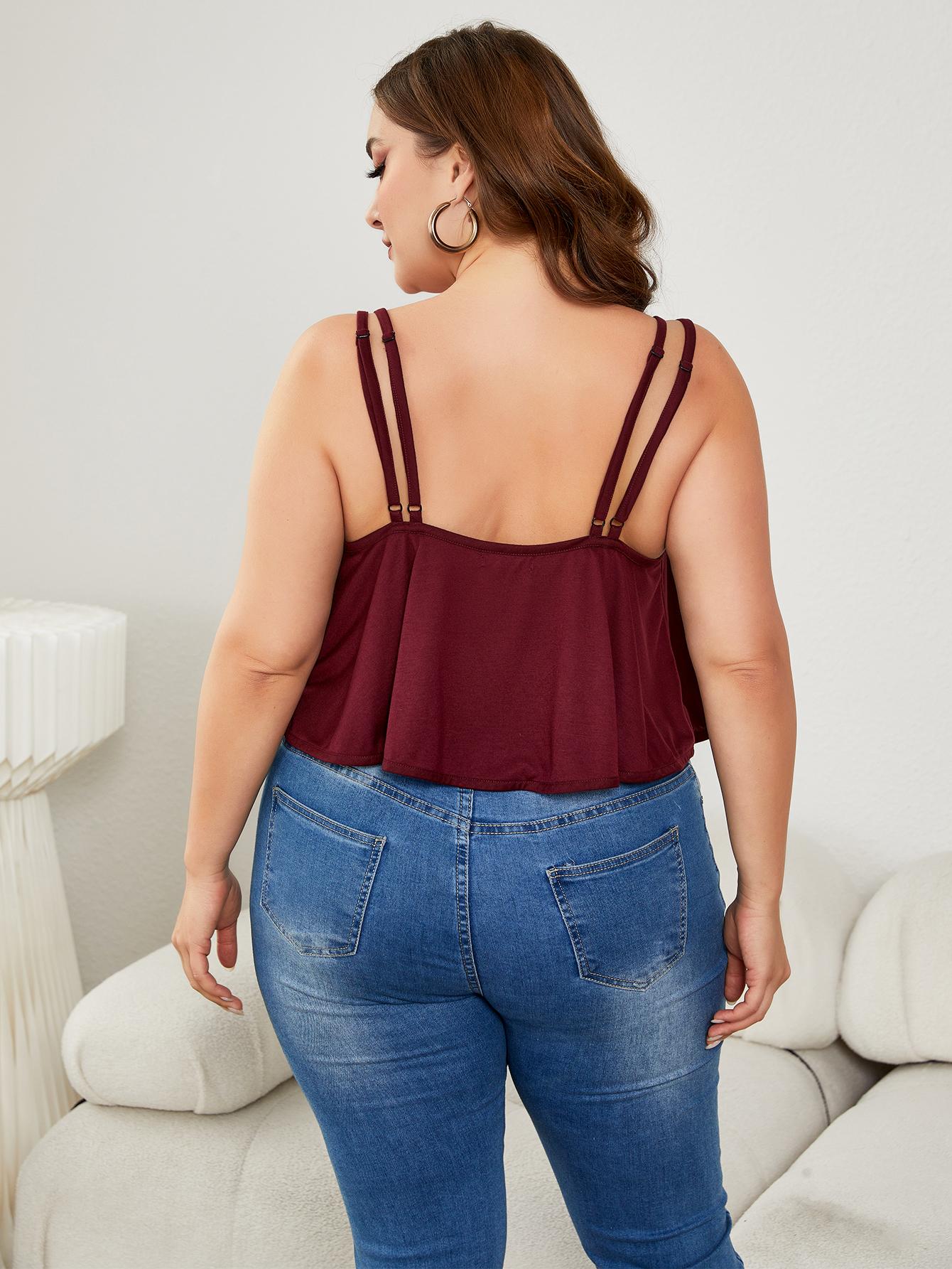 Plus Size Double-Strap Scoop Neck Cami 