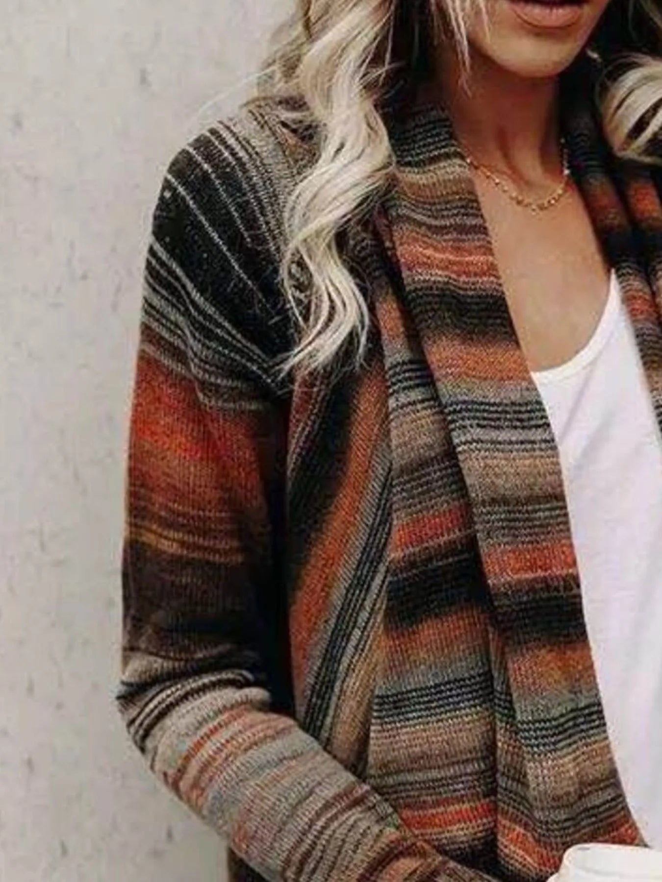 Fringe Long Sleeve Wrap Cardigan 