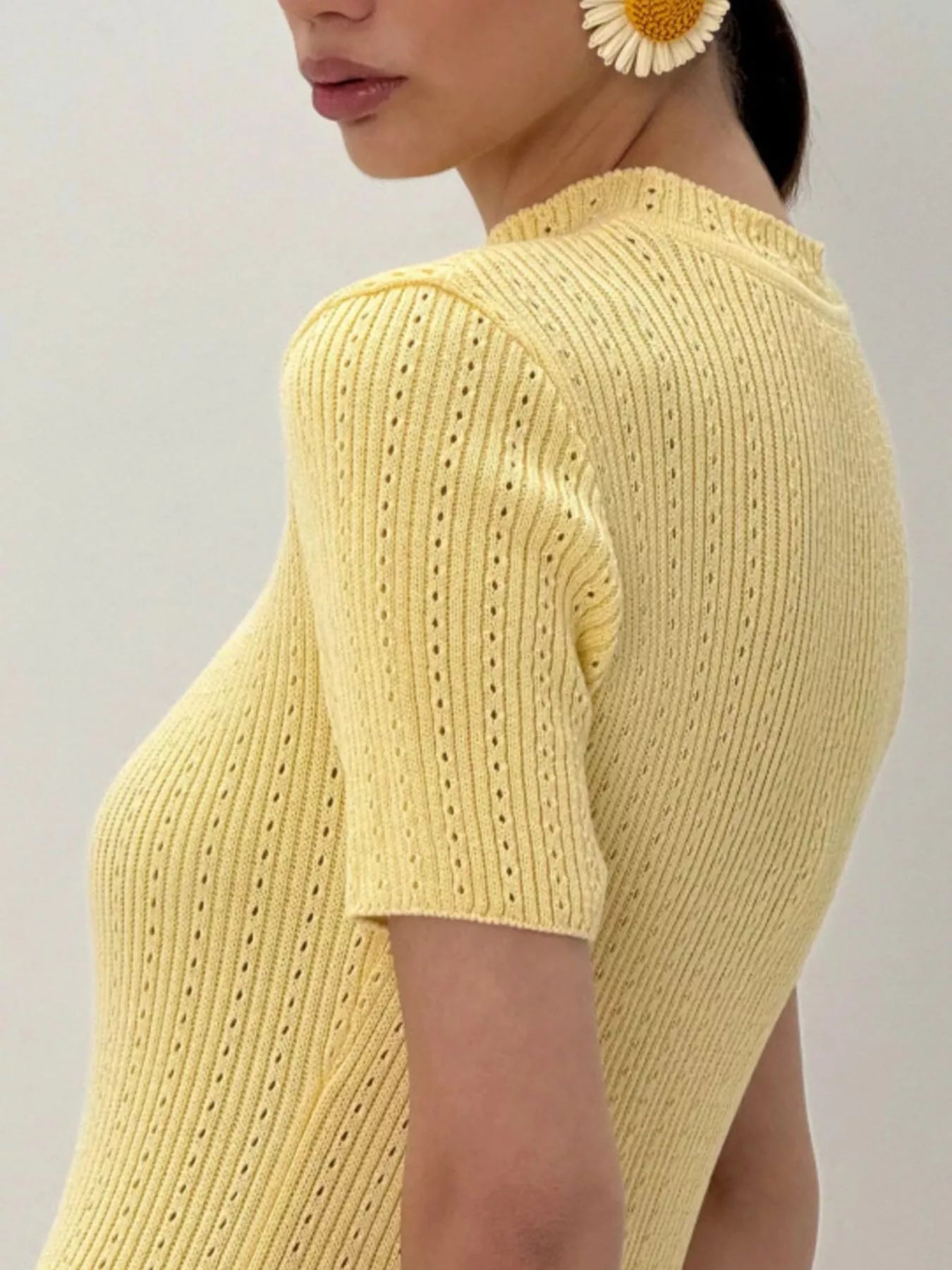 Short Sleeve Knitted Mermaid Dress 