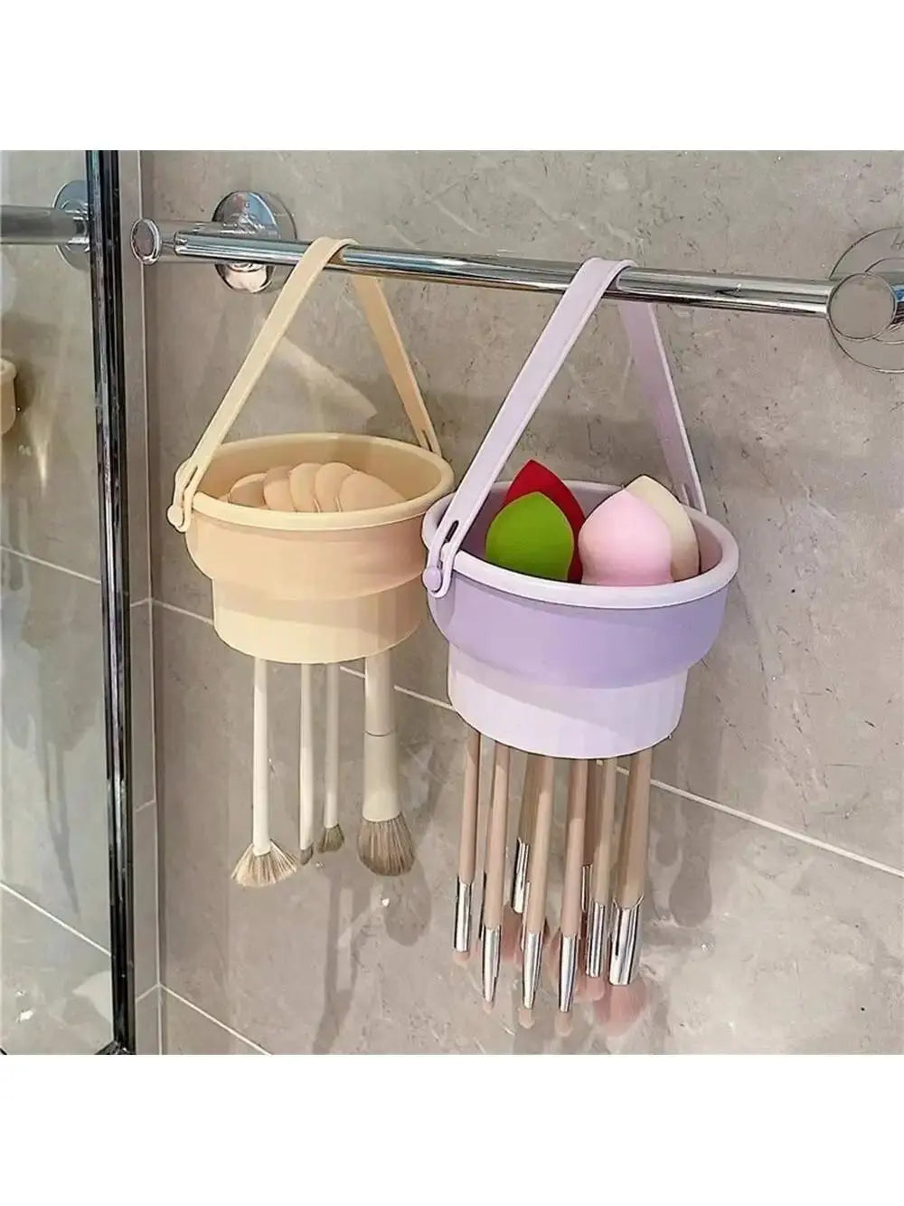 1PCS Silicone Washing Bowl Makeup Brush Cleaning Box Make-up Egg Drying Tool Set Powder Puff Washer Sponge Storage Artifact dylinoshop