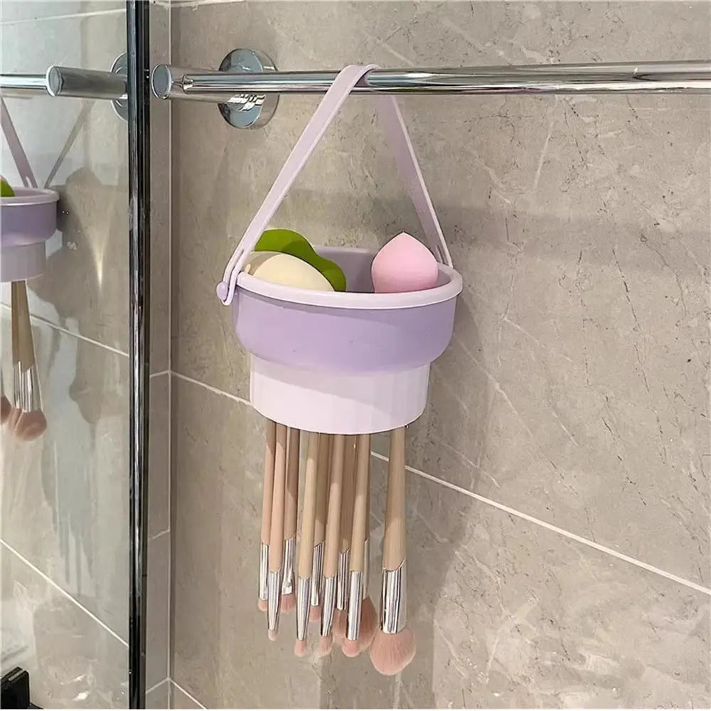 1PCS Silicone Washing Bowl Makeup Brush Cleaning Box Make-up Egg Drying Tool Set Powder Puff Washer Sponge Storage Artifact dylinoshop