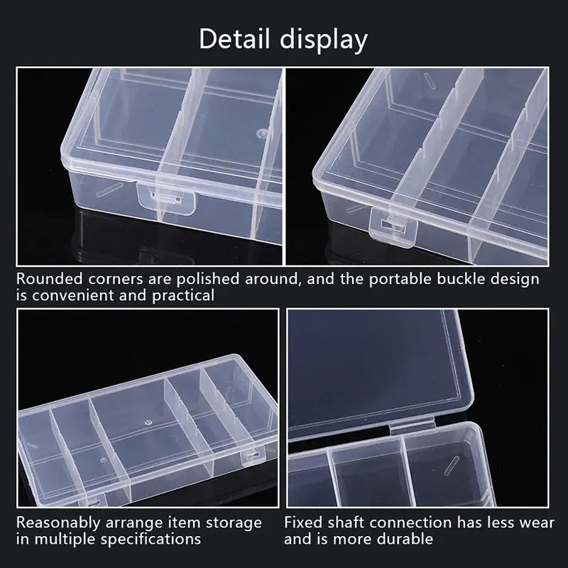 1Pc Transparent With Cover Rectangle Vertical 5 Grid Eyelash Extension Tool Storage Box Glue Tweezer Holder Makeup Organizer dylinoshop