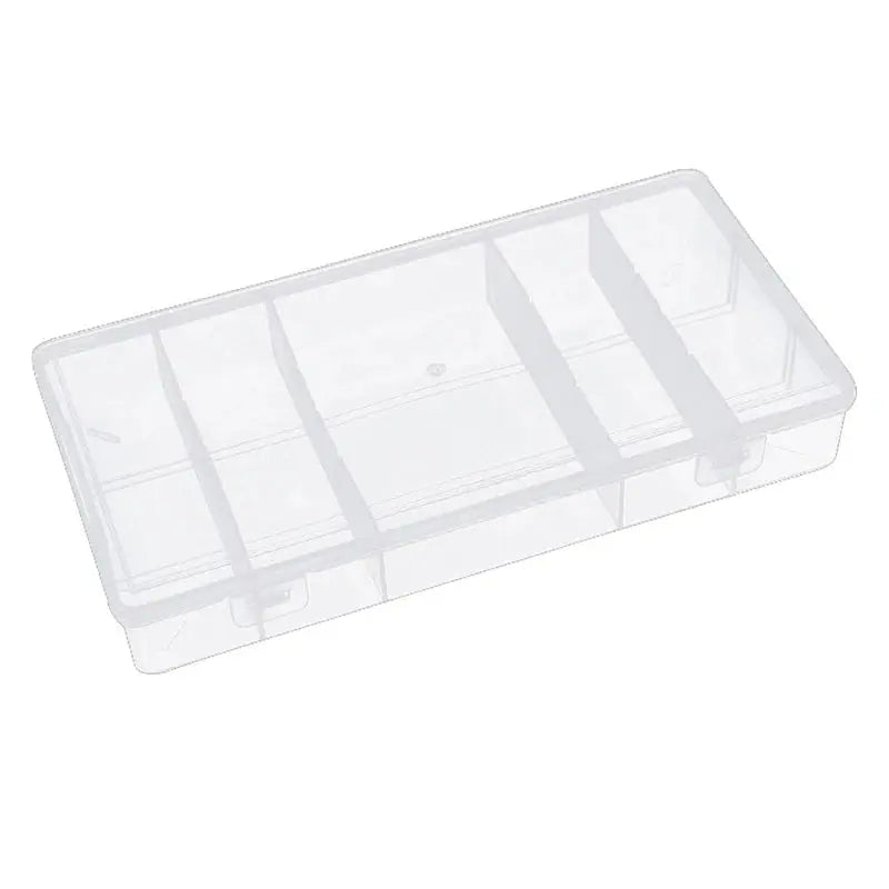 1Pc Transparent With Cover Rectangle Vertical 5 Grid Eyelash Extension Tool Storage Box Glue Tweezer Holder Makeup Organizer dylinoshop